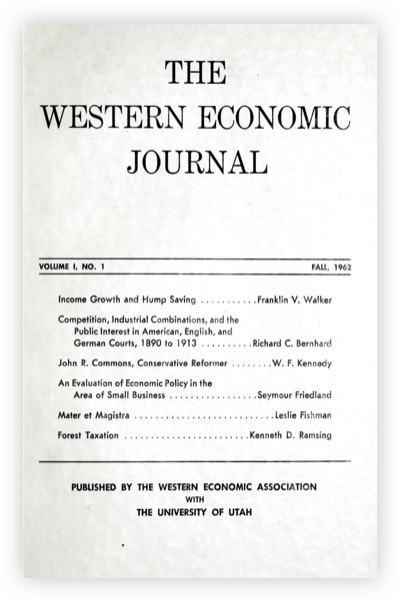 Western Economic Journal cover
